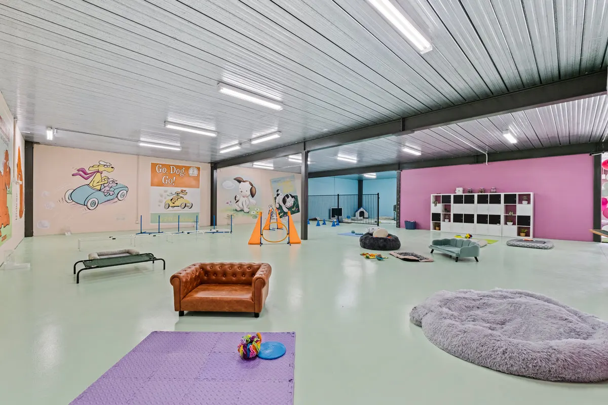 The bright indoor play space